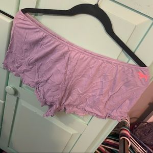 EUC L vs pink sleep shorts